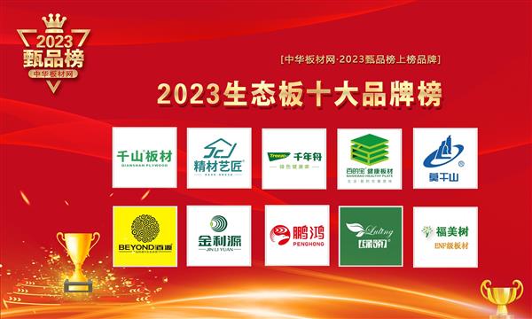 2023年生態板十大品牌排行榜揭曉