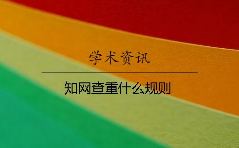 學術查重什么規則