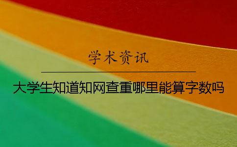 大學生知道學術查重哪里能算字數(shù)嗎？