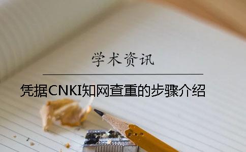 憑據(jù)CNKI學術(shù)查重的步驟介紹