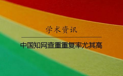 中國學術查重重復率尤其高