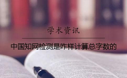 中國學術檢測是咋樣計算總字數的？