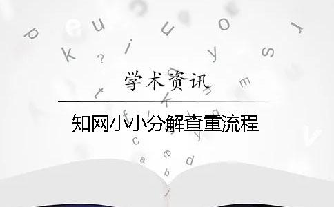 學術小小分解查重流程