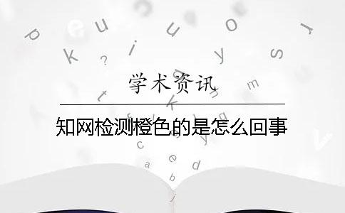 學(xué)術(shù)檢測(cè)橙色的是怎么回事