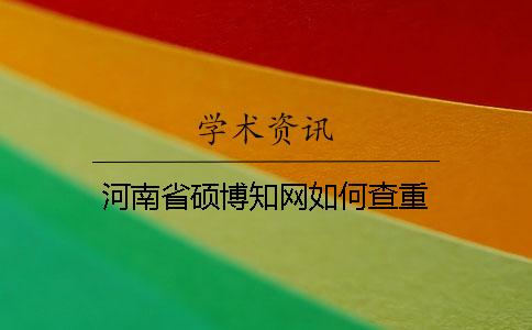 河南省碩博學術如何查重